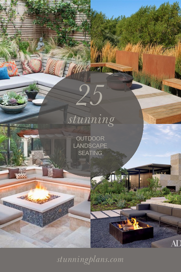 25 Stunning Outdoor Landscape Seating Home, Family, Style and Art Ideas